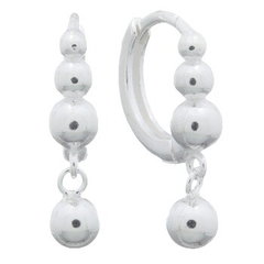 Spheres Set Up In Silver 925 Huggie Hoop Earrings by BeYindi