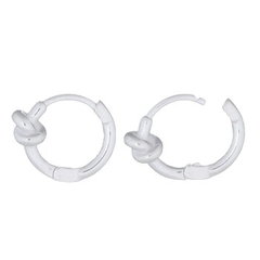 Lovely Knot Huggie Silver Hoop Earrings by BeYindi 2
