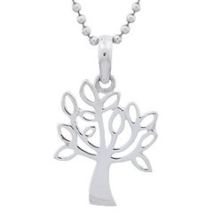 Designer sterling silver airy olive tree pendant by BeYindi