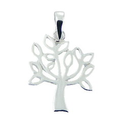 Designer sterling silver airy olive tree pendant by BeYindi 