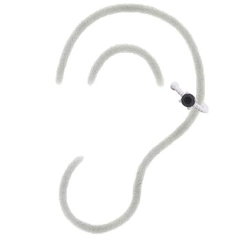 Black CZ On Twisted 925 Silver Cuff Earrings by BeYindi 