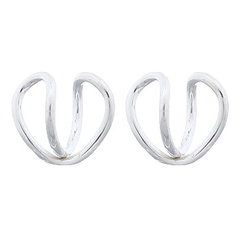Sterling 925 Silver Wire Curly Entwined Ear Cuff Earrings by BeYindi