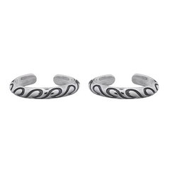 Link Of Waves On Sterling 925 Silver Cuff Earrings by BeYindi