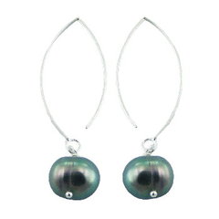 Freshwater Pearls Drop Earrings On 925 Silver Stick Hangers by BeYindi
