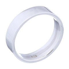 Flat Handcrafted Silver Men Band Ring Minimalistic Design by BeYindi