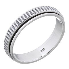 Cam Gear Spinner 925 Sterling Silver Men Band Ring by BeYindi