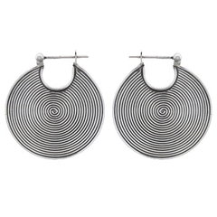Spiral Hoops 26MM 925 Silver Earrings by BeYindi