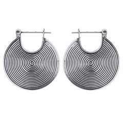 Spiral Hoops 22MM 925 Silver Earrings by BeYindi