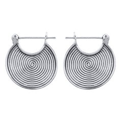 Spiral Hoops 17MM 925 Silver Earrings by BeYindi
