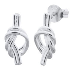 Love Knot Sterling Silver Stud Earrings by BeYindi