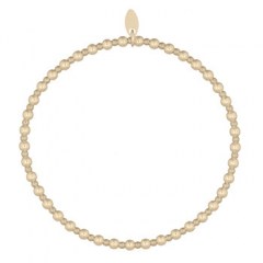 Stretchable Yellow Gold Plated 925 Bracelet