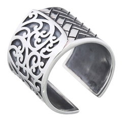 Impressive Dual Vintage Design Open Ring 925 Silver by BeYindi