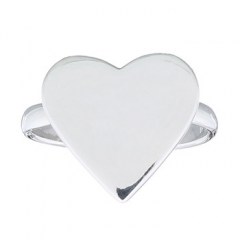 Perfectly Heart Shaped Ring Sterling Silver by BeYindi 