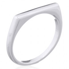 Plain Thin Bar Sterling Silver Stacking Ring by BeYindi