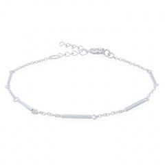 Chain Thin Bar 925 Sterling Silver Bracelet by BeYindi 