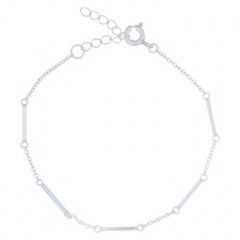 Chain Thin Bar 925 Sterling Silver Bracelet by BeYindi