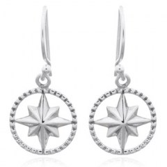 Twinkle Polygon Star Dangle Earrings 925 Sterling Silver by BeYindi