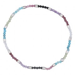 Enchanting Mixed Stones Stretchable Bracelet With 925 Silver Spacer by BeYindi
