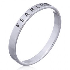 "Fearless" Sterling Silver Large Size Band Ring by BeYindi