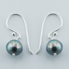 White Freshwater Pearls 925 Sterling Silver Earrings by BeYindi 2
