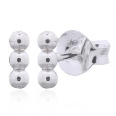 Three Dots Minimalist Stud Earrings 925 Silver by BeYindi