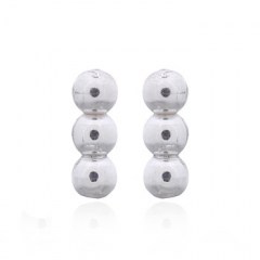 Three Dots Minimalist Stud Earrings 925 Silver by BeYindi 