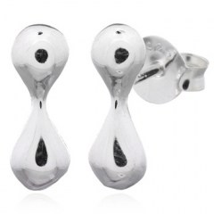 Water Droplet Stud Earrings 925 Sterling Silver by BeYindi 