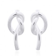925 Sterling Silver Knot Stud Earrings by BeYindi 