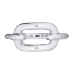 Open Oval Link 925 Sterling Silver Ring by BeYindi 