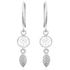 Simply Adorable Dream Catcher Dangle Earrings 925 Silver by BeYindi