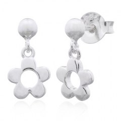 Cute Little Flower Charm 925 Silver Stud Earrings by BeYindi