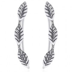 Leaf Tribal Style Ear Lines 925 Silver by BeYindi 