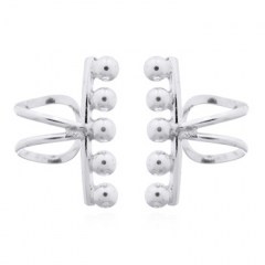 Solid 925 Silver Balls Cuff Earrings by BeYindi