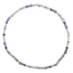 Multi-colored Precious Stones Stretchable Bracelet by BeYindi