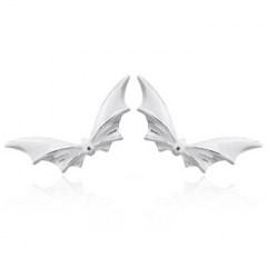 Flying Tiny Bat 925 Silver Stud Earrings by BeYindi