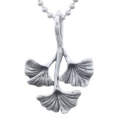 Tree Open Leaves On Branch Sterling Silver Pendant by BeYindi