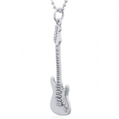 Stratocaster Electric Guitar 925 Silver Pendant by BeYindi 