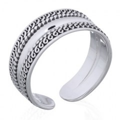 High Polish 925 Silver Ring Looping Border Design by BeYindi