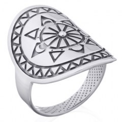 Sterling Silver Moon Phase Chart Ring by BeYindi