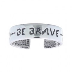 Be Brave and Arrow Inspirational 925 Silver Toe Ring by BeYindi 