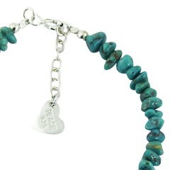 Turquoise Bead Bracelet 925 Silver Heart Charm Bead 3