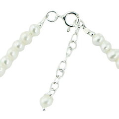 Freshwater Pearl Bracelet Polished Sterling Silver Heart Charm by BeYindi 3