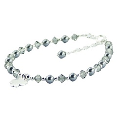 Swarovski Crystal Pearl Bracelet Lucky Clover Charm 