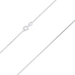 Octagon Rounded Silver Snake Chain In 16" by BeYindi