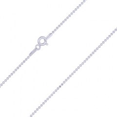 Faceted 1mm Silver Ball Chains