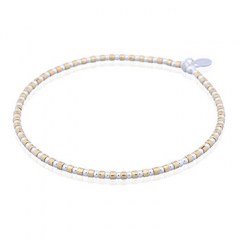 925 Yellow Gold Plated Bead Stretchable Bracelet