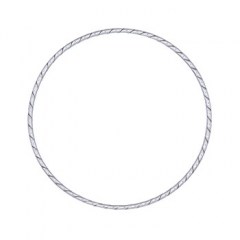 Flat Twisted 925 Silver Wire Bangle 