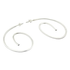 Contemporary twirls silver earrings 2