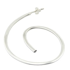 Contemporary twirls silver earrings 