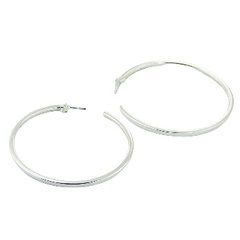 Classic 52 mm hoops silver earrings 